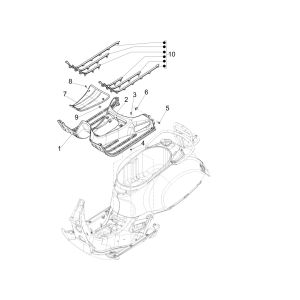 Pedana Vespa GTS 125 IE ABS Euro 4 2016-2018
