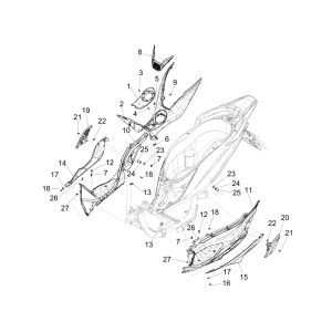 Pedana Piaggio Medley 125 IE ABS Euro 4 2016-2019