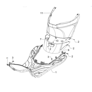 Pedana Piaggio Zip 2000 AC 4 tempi
