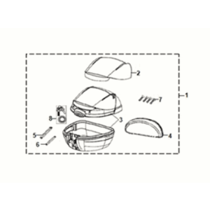 Set baule Sym Fiddle III 50 E3