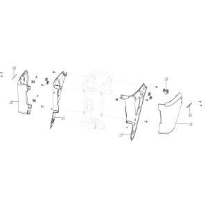 Cappucci - Placcatura posteriore Niu serie U - rosso