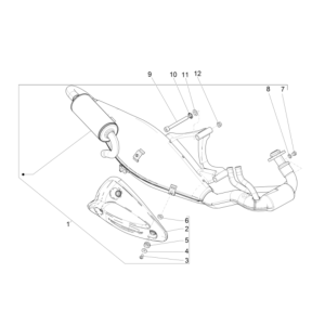 Scarico Piaggio NRG Power 50 2 tempi LC Euro 4