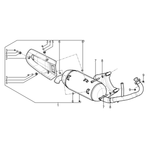Scarico Piaggio Typhoon 50 2 tempi Euro 3 2011