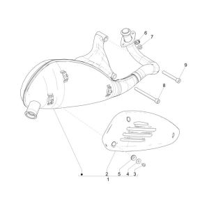 Scarico Vespa Sprint 25km 4 tempi a 2 valvole