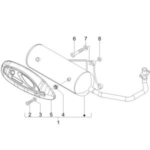 Scarico Piaggio New Fly 4 tempi 2V