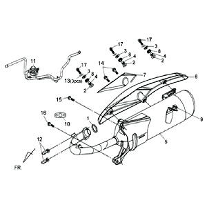 Scarico rosso Sym Jet 4 (R086)
