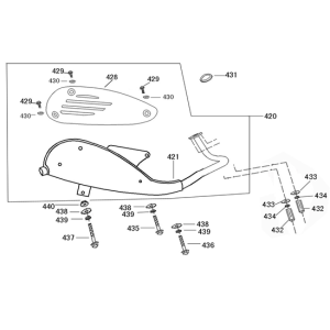 Scarico AGM VX 125 argento