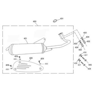 Scarico Benzhou YY80T-18 YY50QT (-18) bianco