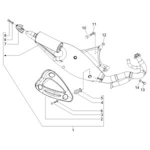 Scarico Gilera Runner 50 SP 50 2 tempi LC 2010-2017