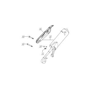 Scarico Kymco Agility 10' 4 tempi bianco argento