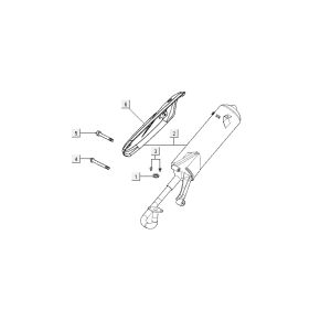 Scarico nero Kymco Agility 12' 4 tempi