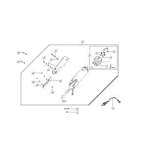 Scarico Kymco Agility 16'+ 50i 4 tempi Euro 4 blu opaco