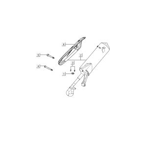 Scarico Kymco Agility Fat 12' 4 tempi giallo