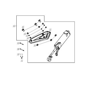 Scarico nero a 4 tempi Kymco Delivery