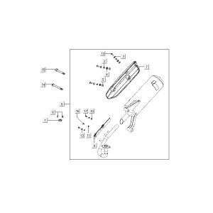 Scarico Kymco Like TT 4 tempi nero lucido 2015