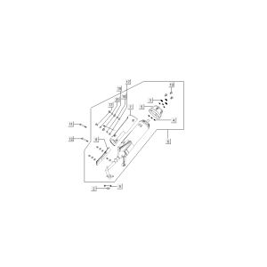 Scarico Kymco Super8 50 4 tempi 2009 → rosso