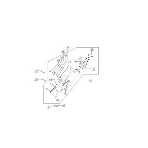 Scarico arancione Kymco Super8 50 4 tempi 2007-2009