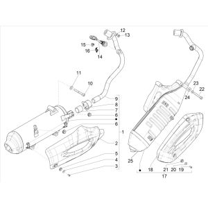 Scarico Piaggio Piaggio Liberty 125 IGET 3V IE ABS Euro 4 2015-2019