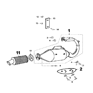 Scarico Peugeot Speedfight 2 50 2 tempi AC nero