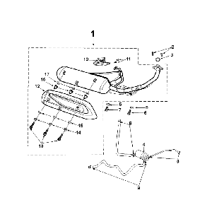 Scarico Peugeot Speedfight 4 50 4 tempi AC rosso/nero