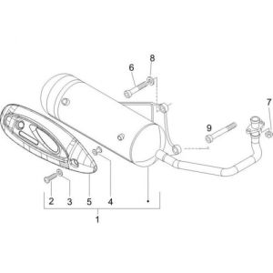 Scarico AC Piaggio Zip 2000 4 tempi
