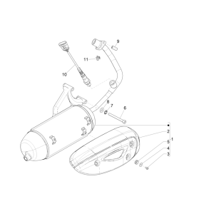 Scarico Piaggo Zip 50 4 tempi IGET 3V Euro 4