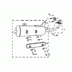 Scarico Sym Allo Euro 4 (BK-5560S) nero brillante