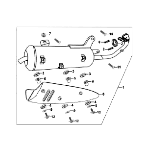 Scarico Sym Fiddle White WH8018P