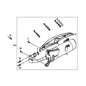 Sym Fiddle II Euro 4 (WH-006) Scarico bianco