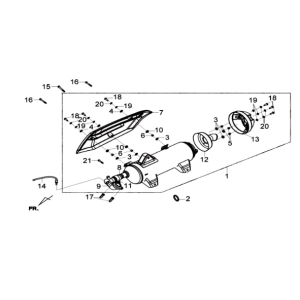 Scarico Sym Joymax 300I ABS E3 2014-2016