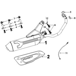 Scarico Peugeot Kisbee Euro 4 2018 → Scarico Tomos A35