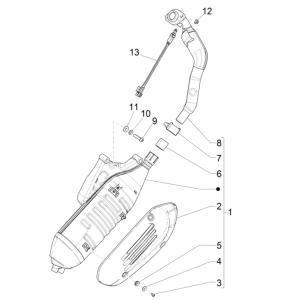 Scarico Vespa GTS 125 IE ABS Euro 5 2021