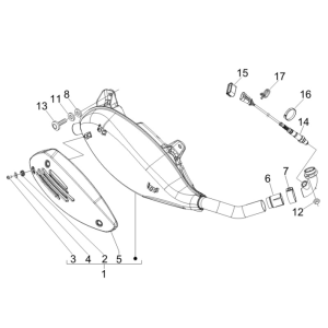Scarico Vespa GTS 250 ie 2005-2009 (con ABS)