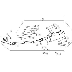 Silenziatore di scarico Kymco MXU 300R