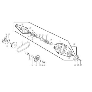 Variatore - Cinghia trapezoidale - Frizione Kymco Agility CITY 16 125