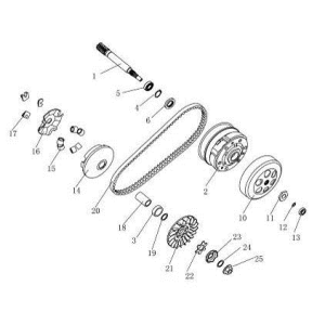 Variatore - cinghia trapezoidale - frizione AGM Venom nera