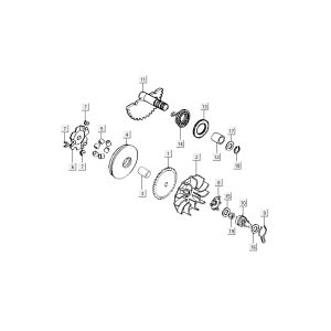 Variatore - Asse Kickstarter Kymco Grand Dink 2 tempi argento