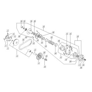 Variatore - Cinghia trapezoidale - Frizione Kymco Agility City 16 200i