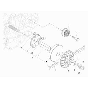 Variatore - Cinghia trapezoidale Piaggio Beverly 300 IE ABS Euro 4 2016-2020