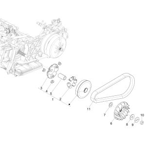 Variatore - Cinghia trapezoidale Piaggio Medley 125 IE ABS Euro 4 2016-2019
