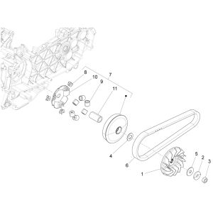 Variatore - Cinghia trapezoidale Vespa Sprint 125 3V IE ABS Euro 5 2021