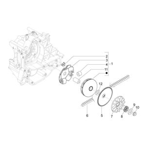 Variatore - Cinghia trapezoidale Vespa LXV 4 tempi 2V 25km/h