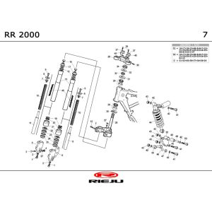 Forcella anteriore - Cuffia - Ammortizzatore Rieju RR castrol 2001 2 tempi