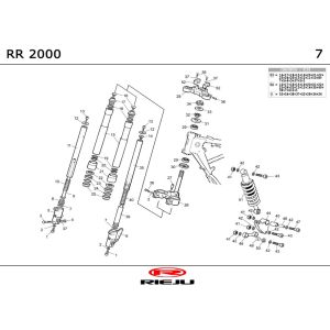 Forcella anteriore - Cuffia - Ammortizzatore Rieju RR nero 2001 2 tempi