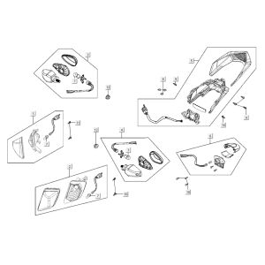 Faro anteriore - Luce posteriore - Indicatori Kymco K-Pipe 4 tempi nero lucido