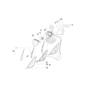 Faro anteriore - Luci lampeggianti Piaggio Zip 2000 4 tempi AC