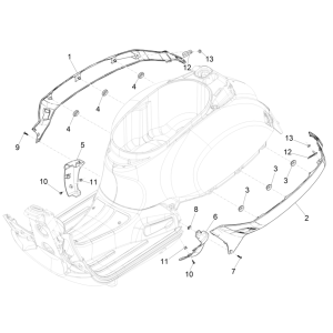 Parabrezza per moto - Spoiler Vespa GTS 125 IE ABS Euro 5 2021