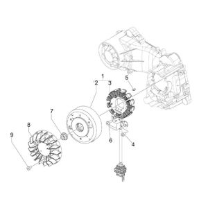 Accensione - Statore - Volano Vespa LX 50 4 tempi 4V 45km/h