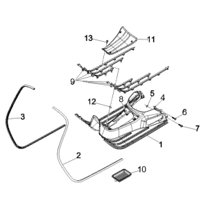 Pedana Vespa GTS 250 ie 2005-2009 (con ABS) grigio excalibur 738/A