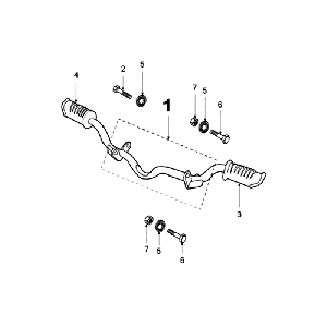 Poggiapiedi Peugeot Fox Deluxe neri